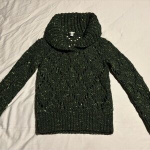 Massimo Alba Green Cowl Neck Sweater